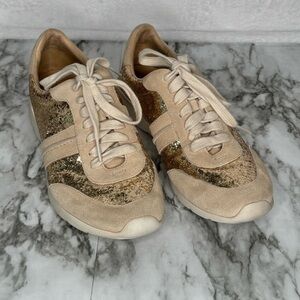 UGG Jaida‎ Glitter Gold Women's Sneakers- Sz 8